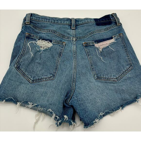 Abercrombie & Fitch 28/6 High Rise 4” Short Distressed Mom Jean Casual - Picture 8 of 9
